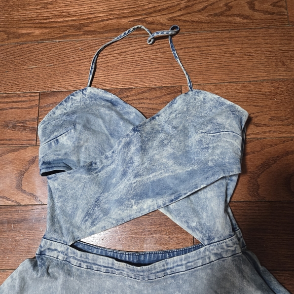 Denim Blue Mini Dress - Picture 6 of 12